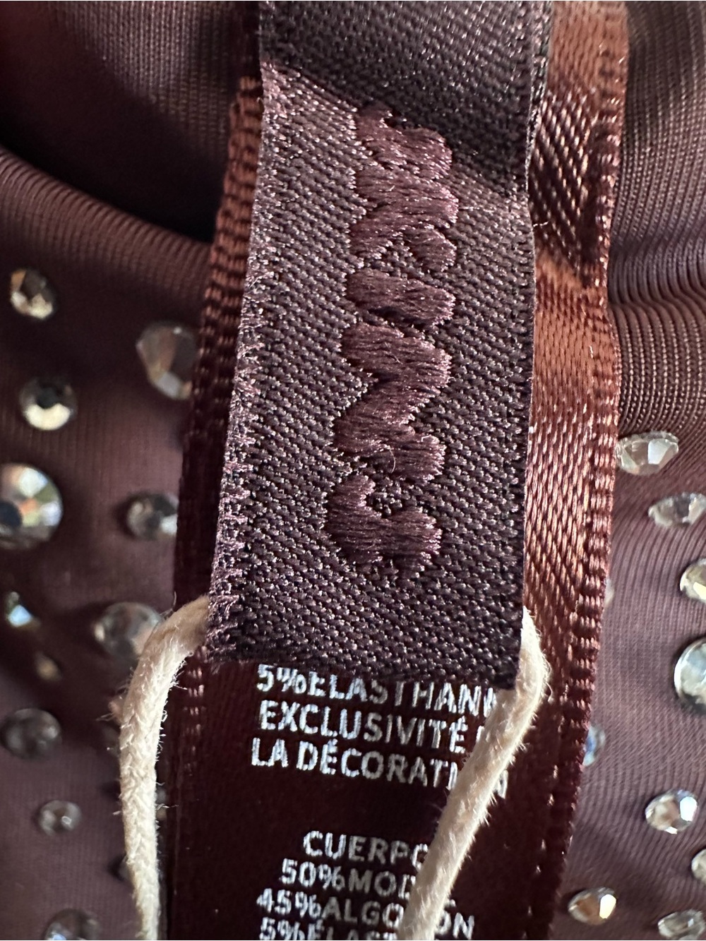 SKIMS Swarovski dress in Cocoa - Picture 7 of 9
